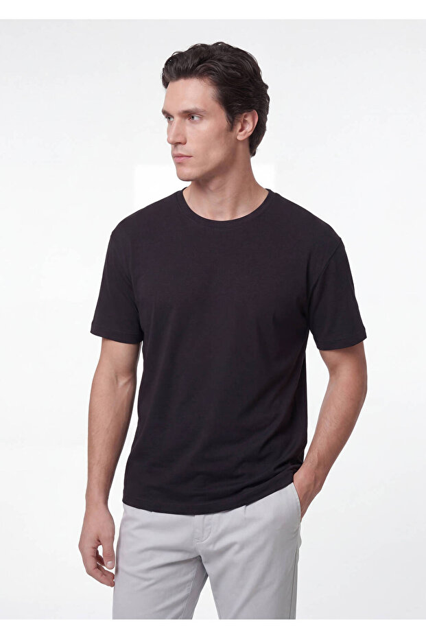 Siyah Düz Sweatshırt - 1