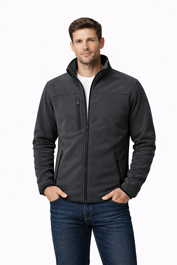 Men's Anti-Pilling No-Pilling Standard Fit Stand Collar Cold Proof Fleece