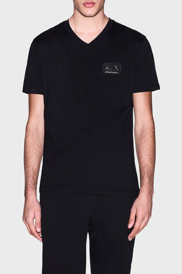With Logo Cotton Regular Fit V-Neck t Shirt Men's t Shirt Xm002179 Af12308 Uc001
