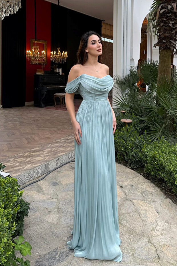 Tamara Off-Shoulder Degaje Evening Dress 1186