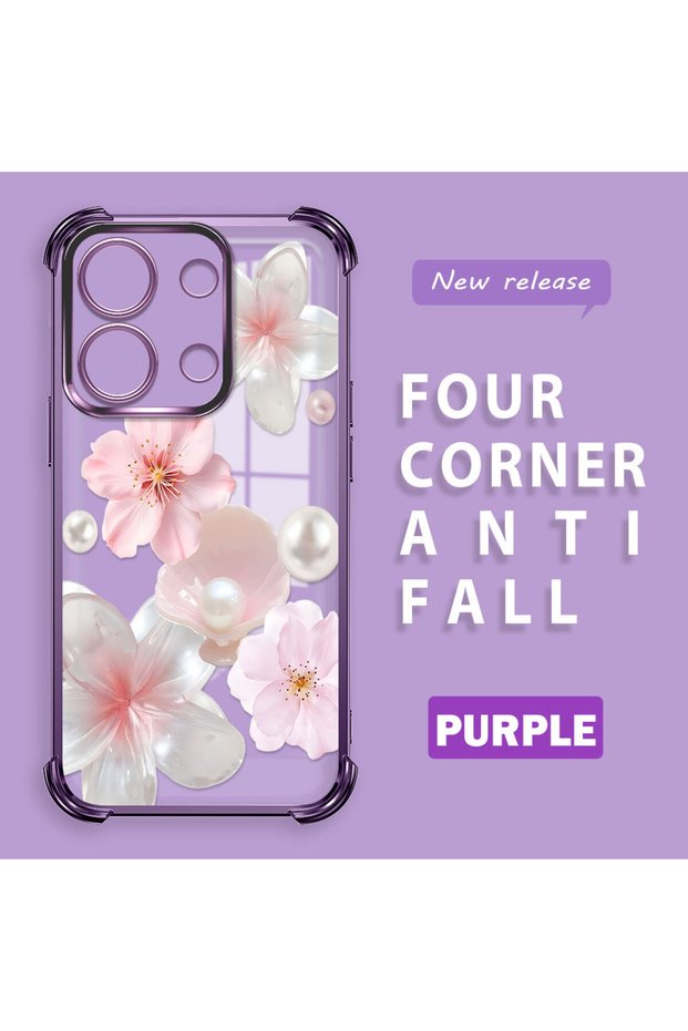 Redmi Note 13 4g Compatible Transparent Four Corner Silicone Coated Glossy Edge Case