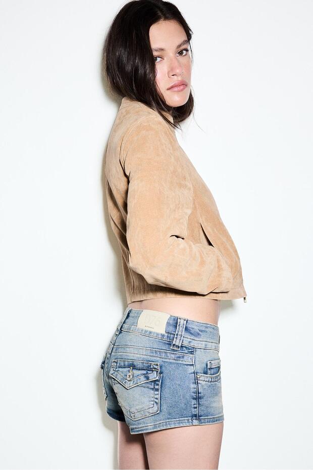 D76 DENIM MICRO SHORTS - 3