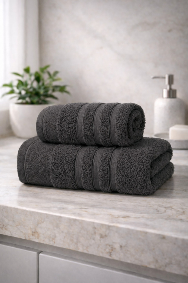 Ayla 2 Piece Towel Set 70X140 Bath Towel 50X85 Hand Towel Soft-Textured