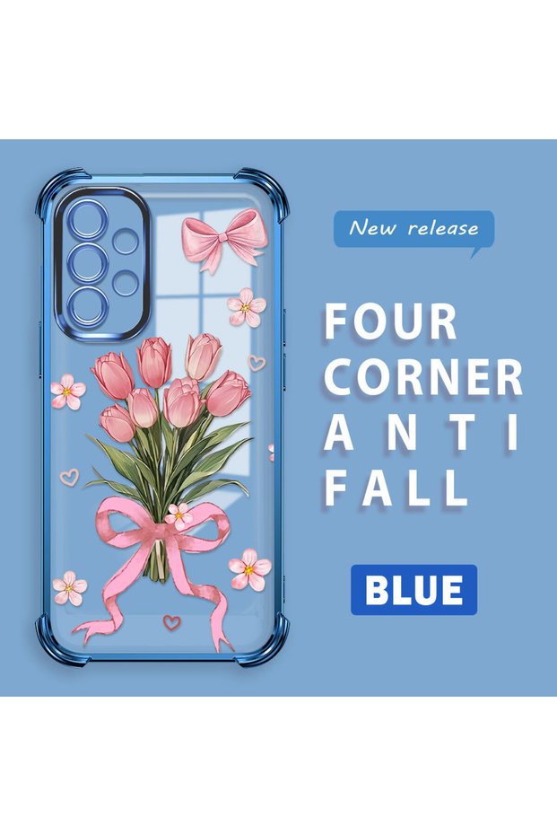 Samsung Galaxy A52/A52S Compatible Transparent Four Corner Silicone Coated Glossy Edge Case