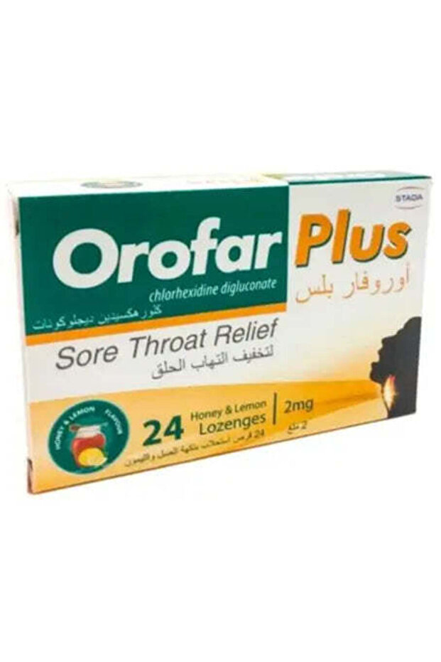 OROFAR PLUS HONEY & LEMON LOZENGES 24S