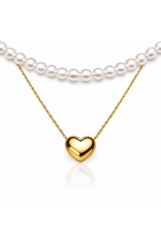 Women's Steel Pearl Necklace