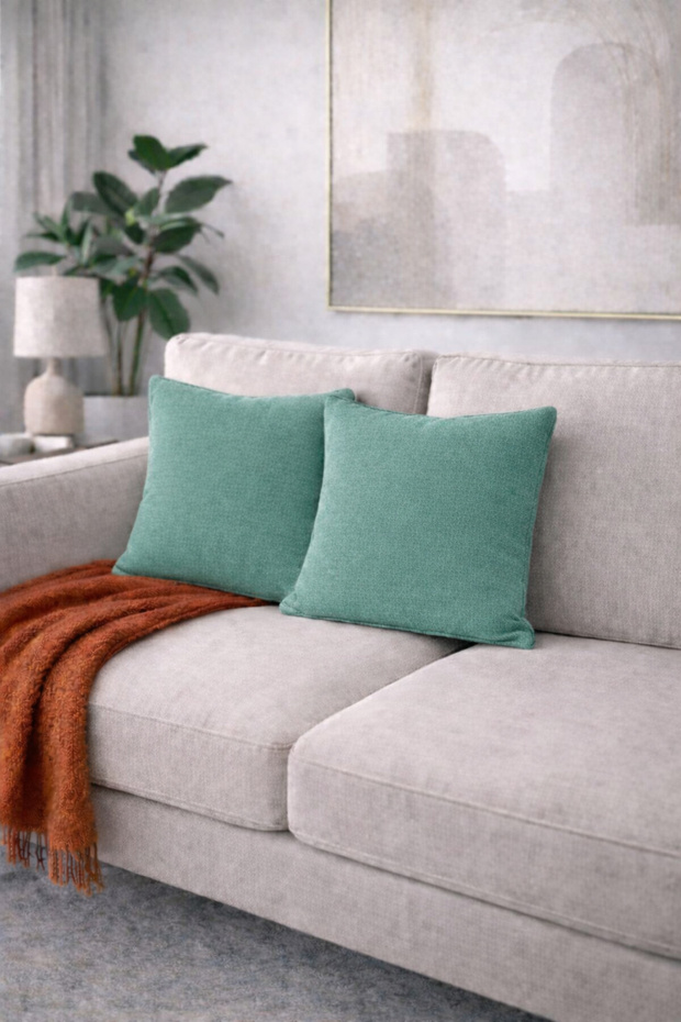 4-Piece Throw Pillow Cover Cotton Textured Soft Sofa Backrest Gift Can Be Customized with Punching