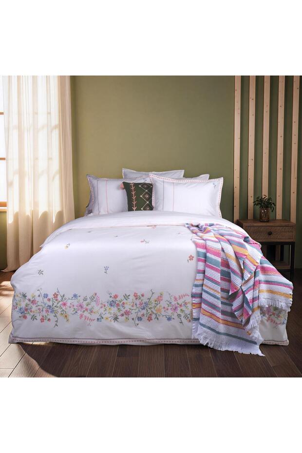 أزاز مالتicolor مزدوج 100% قطن طقم غطاء لحاف