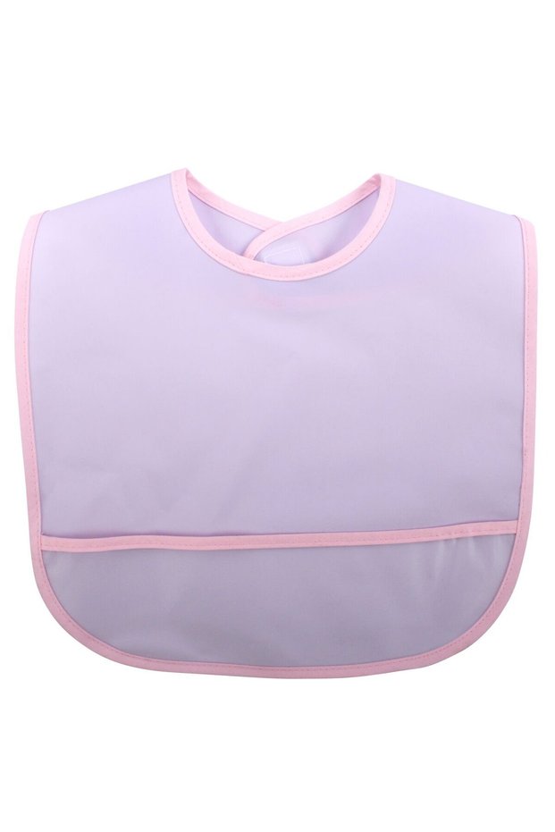Baby Girl Lilac Pink Waterproof Baby Bib 0-18 Months