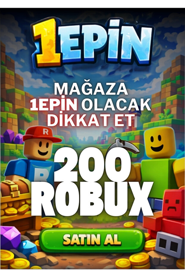 1epin Roblox 200 Robux - USD Para birimi
