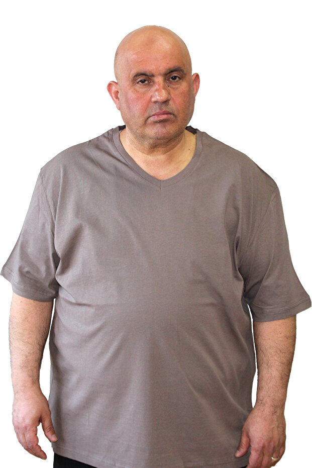 Men's Plus Size Basic V-Neck T-Shirt