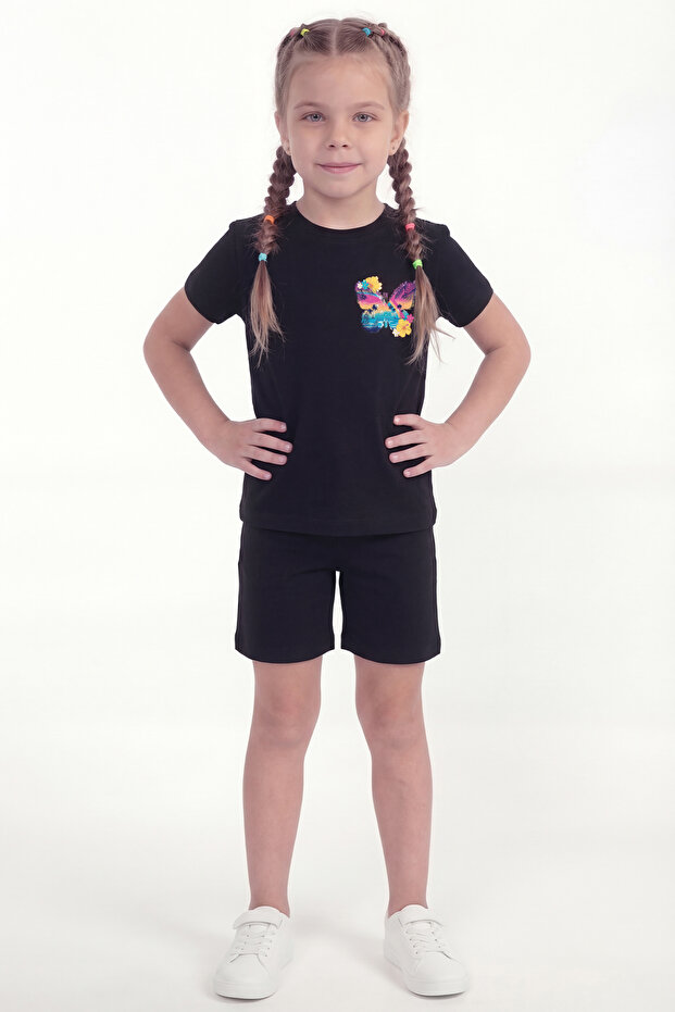 Girl's Printed Shorts Set B12
