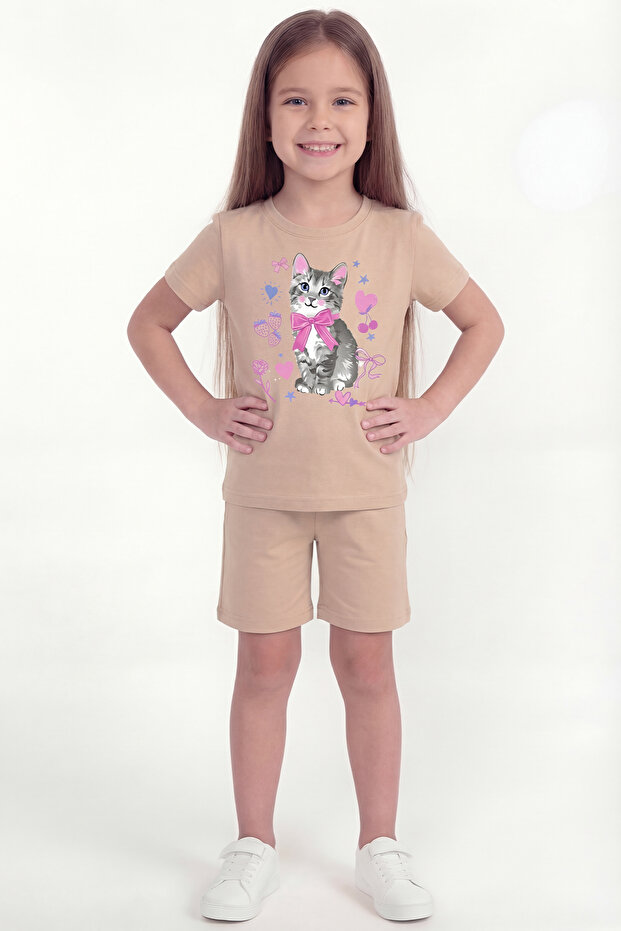 Girl's Printed Shorts Set B14