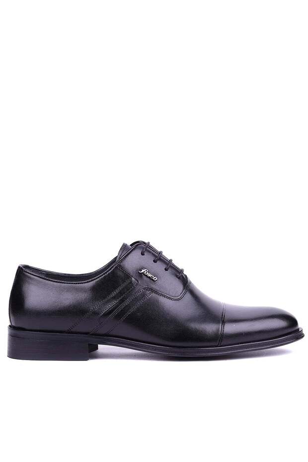 - Genuine Leather Black Color Men's Classic Shoes - 1539