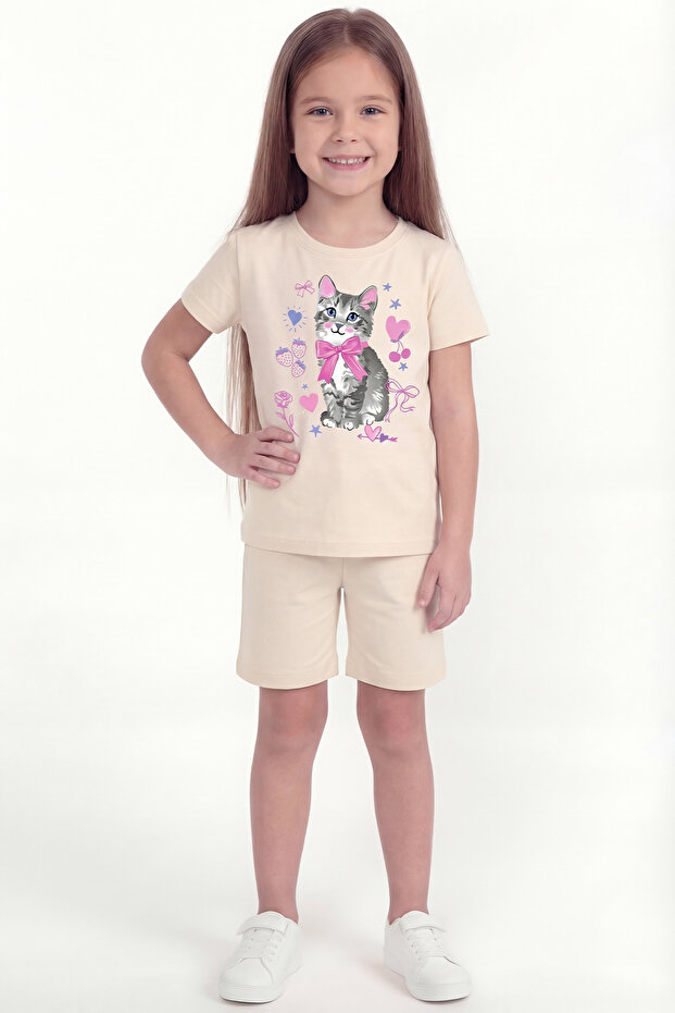 Girl's Printed Shorts Set B14