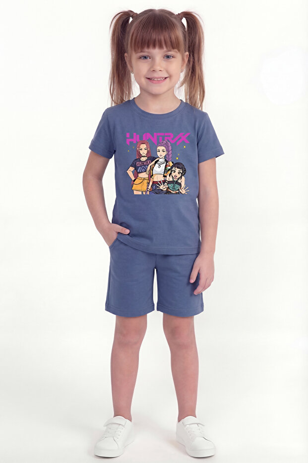 Girl's Printed Shorts Set B22