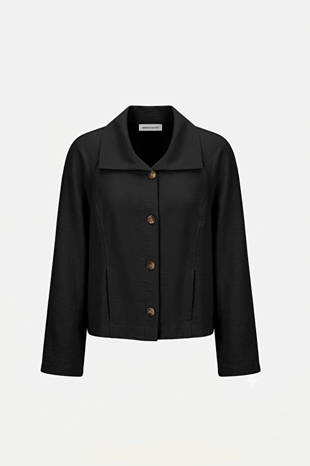 Buttoned Relaxed Fit Jacket - 3
