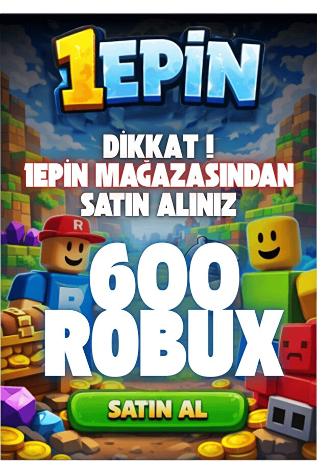 1epin Roblox 600 Robux - USD Para Birimi