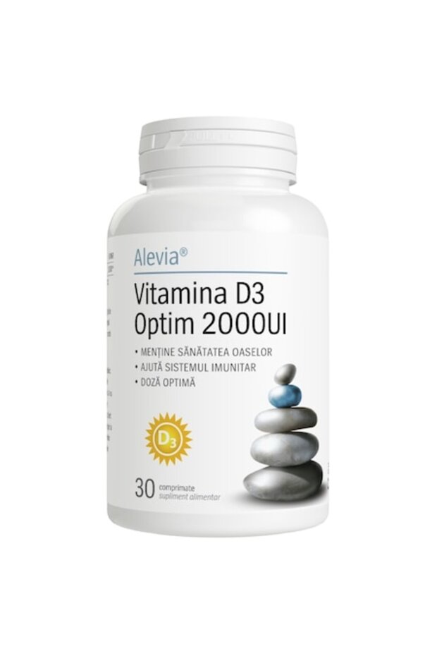 Vitamina D3 Optim 2000UI, Alevia, 30 de comprimate - 1