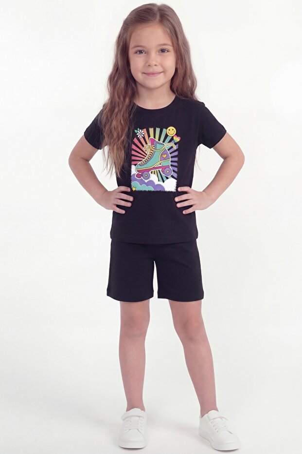 Girl's Printed Shorts Set B17