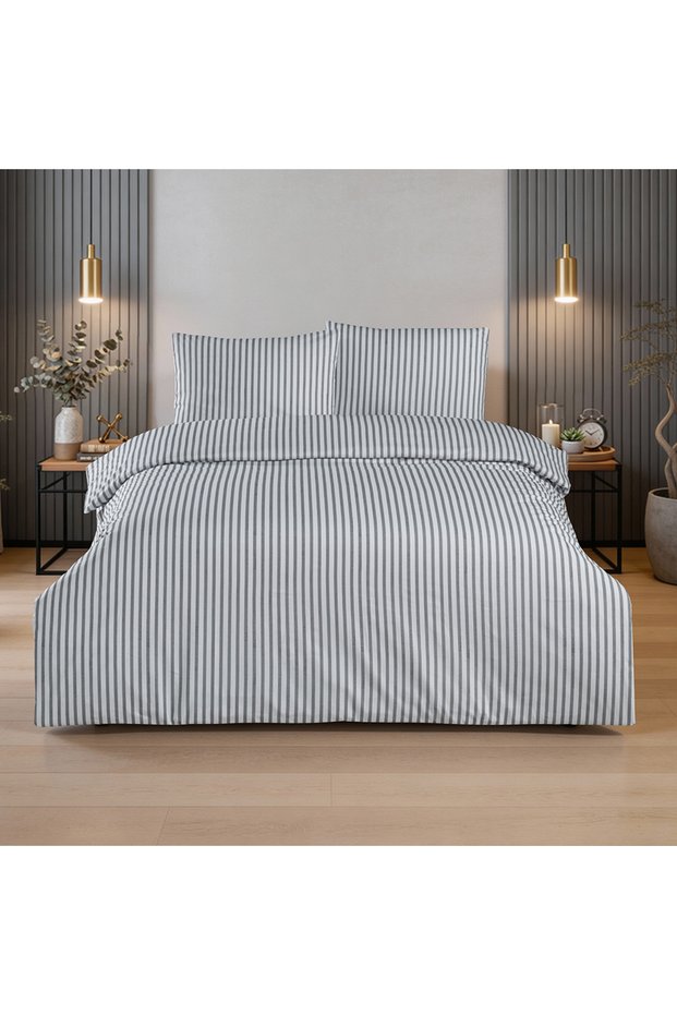Lani King Size Ranforce Duvet Cover Set Indigo (3 Pieces) 220X240/50X70 Indigo