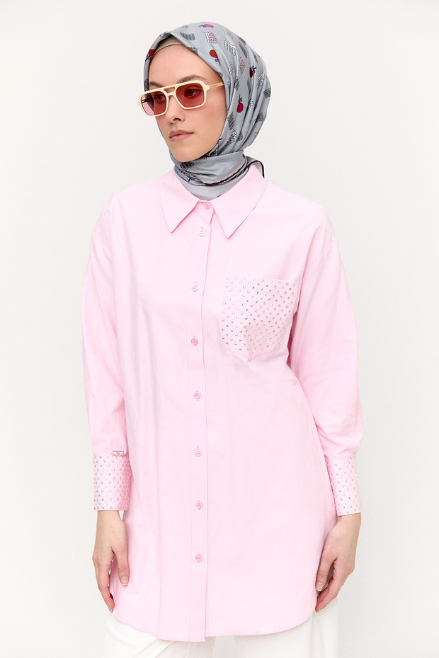 Hotfix Baskılı Pamuklu Tunik - 3