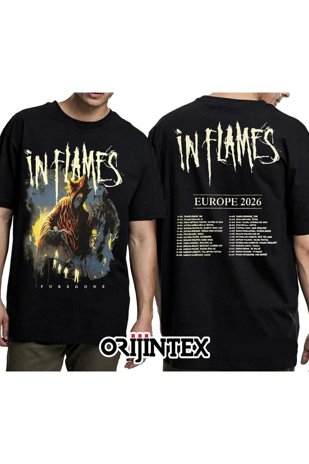 In F Lamé S Concert Tour Europe 2026 Front Back Printed Unisex Black Tshirt