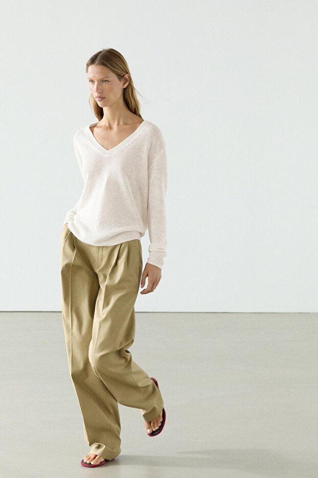 Keten V yaka triko kazak - 3