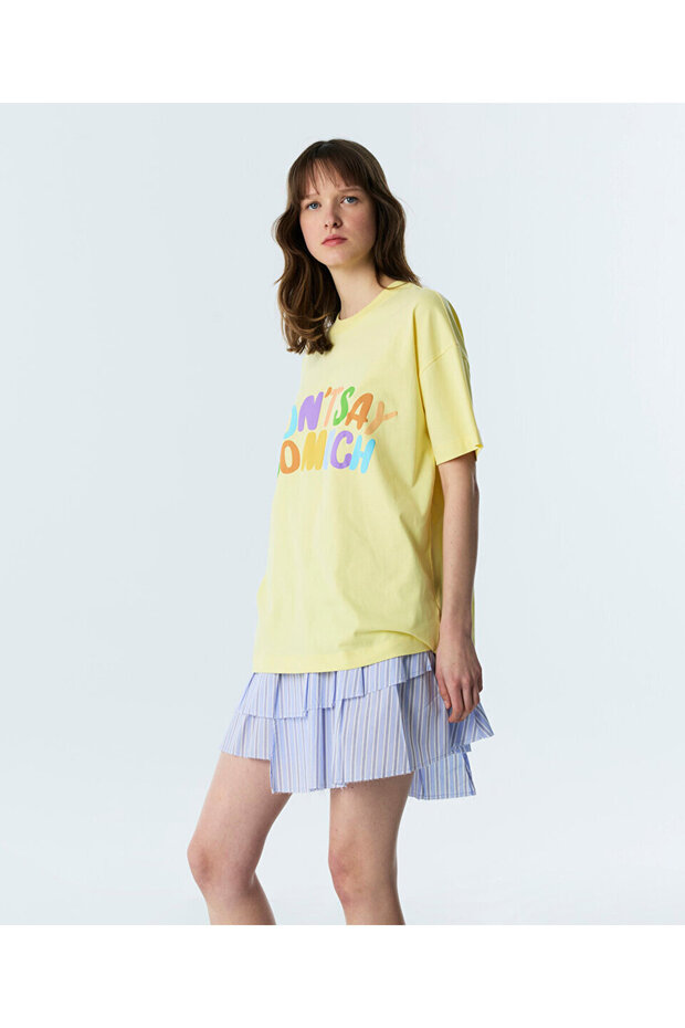 SLOGAN BASKILI TİŞÖRT - 5