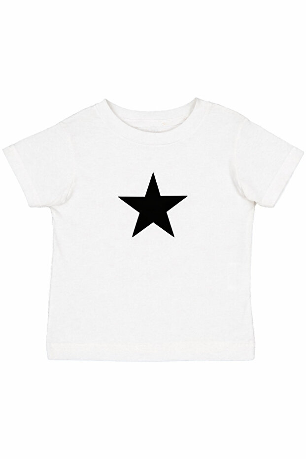 Star Graphic Printed White Unisex T-Shirt