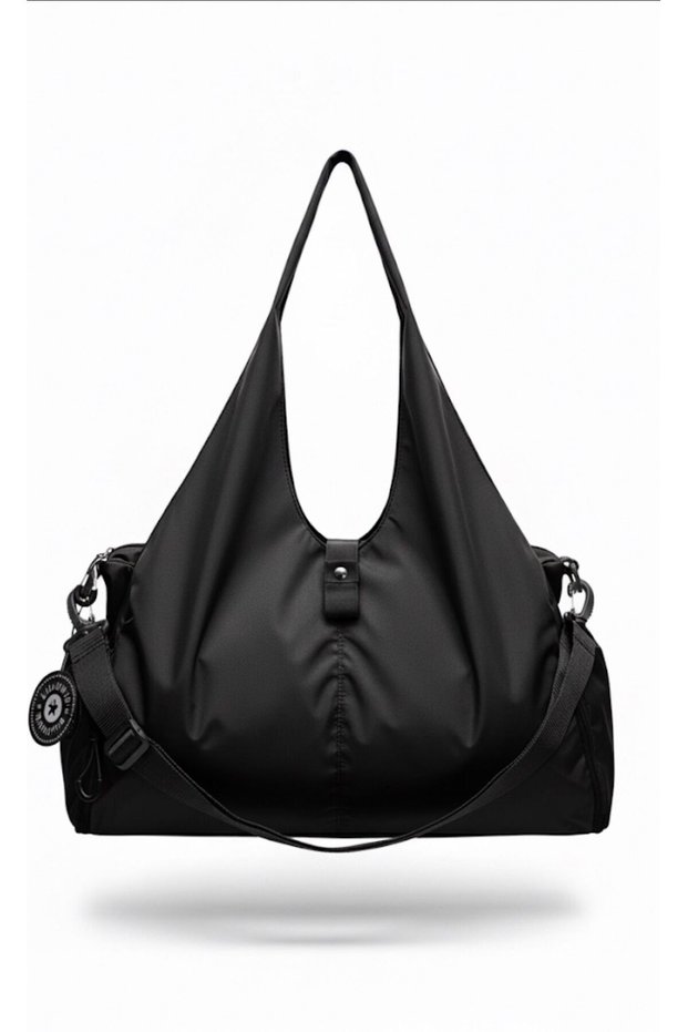 Black Casual Shopping and Sports Women's Shoulder Bag