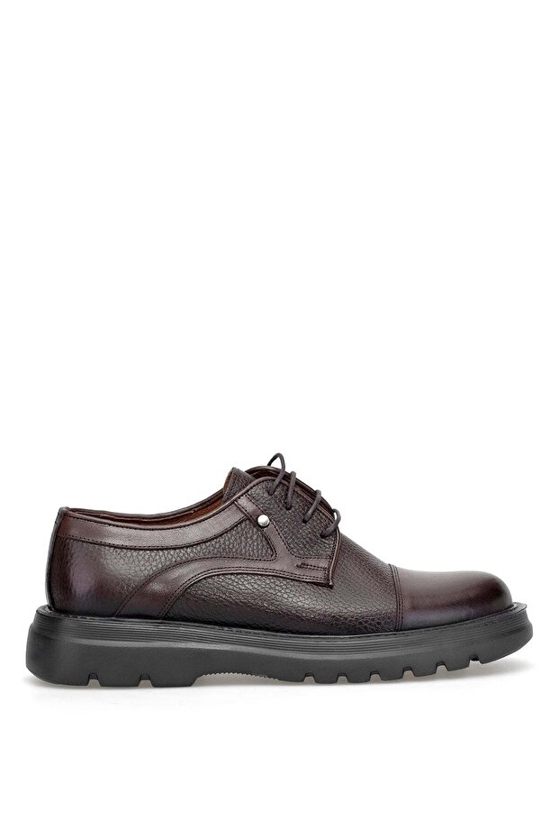 Elit Vraf287 Men's Genuine Leather Casual Shoes Brown