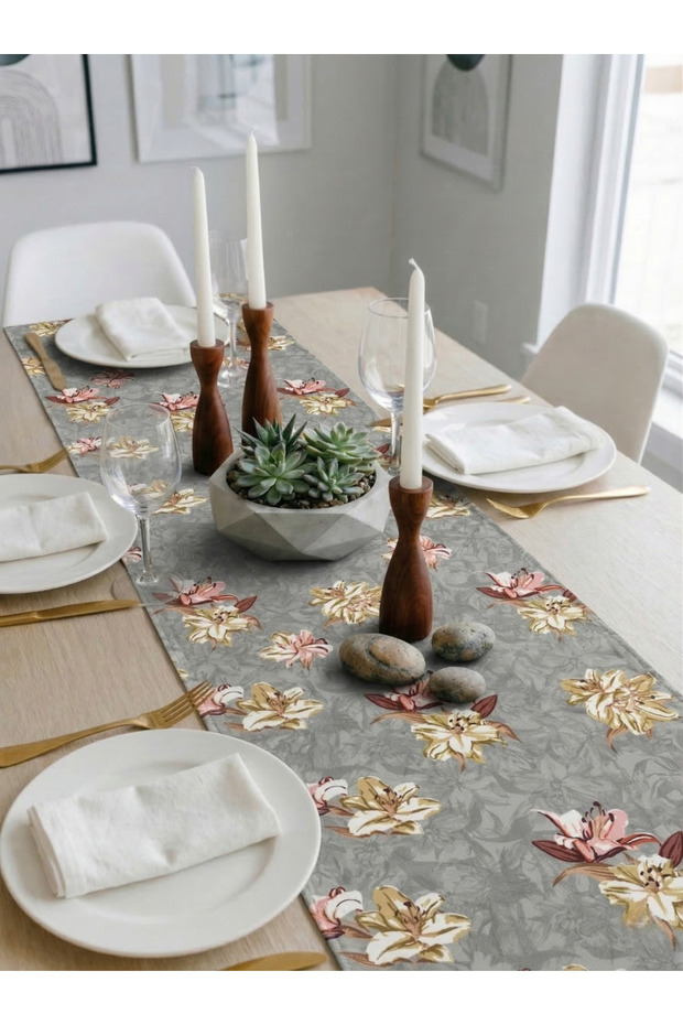 Premium Duck Fabric Liquid Proof Table Runner – Stain Resistant Digital Print Pcs | Different Pattern Options