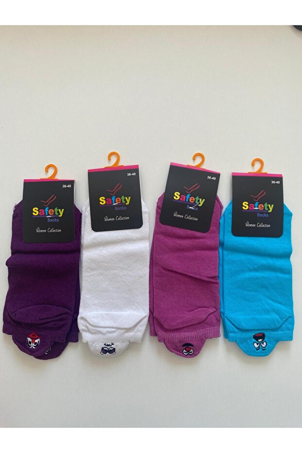 Adult Unisex 4-Pack Socks with Colorful Emojis