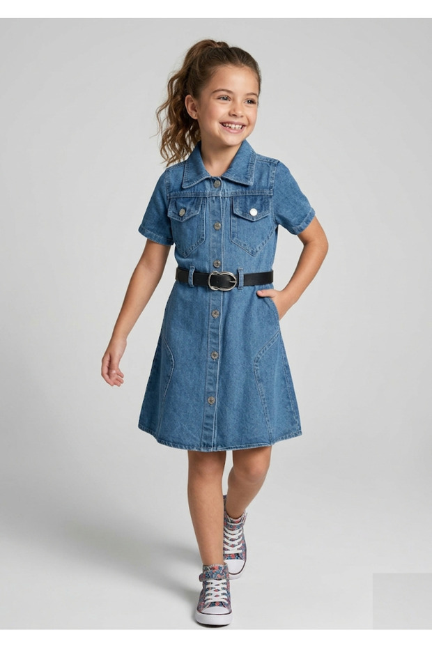 Girls' Belt Pack Denim Jeans Outfit