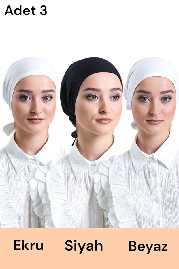 3 قطع من القبعات القطنية الممشطة المسطحة خياطة مخفية