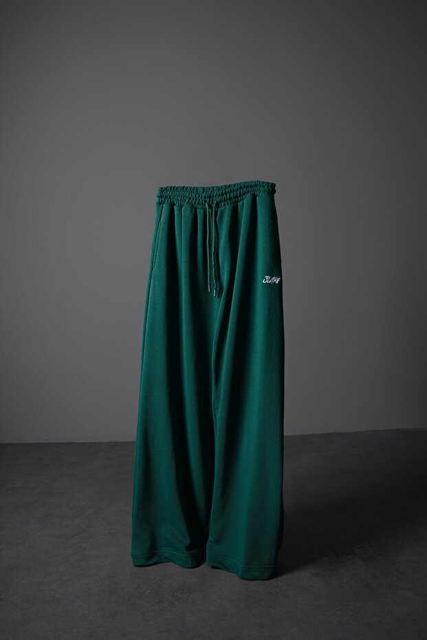 Erkek Yeşil Basic Baggy Eşofman - 1