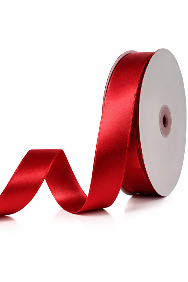 Red Satin Ribbon 2.5 cm 10 Meters, Bohça Dowry Special Day Gift Decoration Ribbon