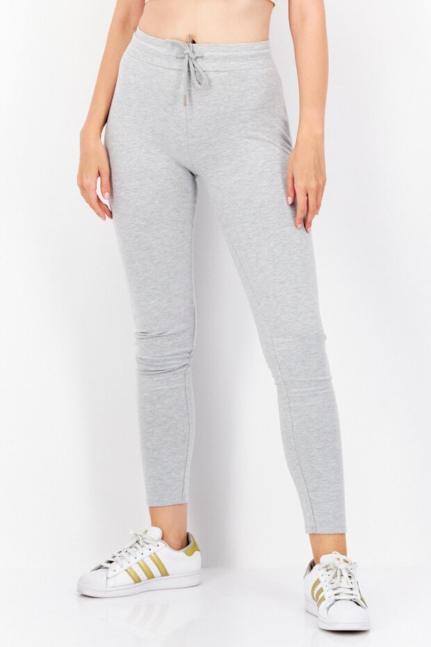 Women Regular Fit Heather Leggings, Grey