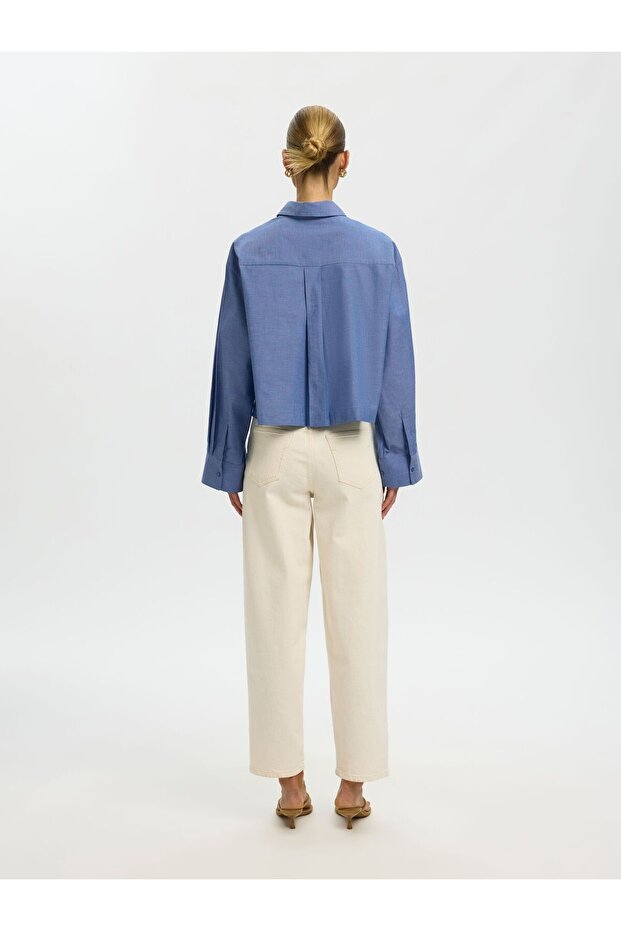 Crop-Bluse Baumwoll - 3