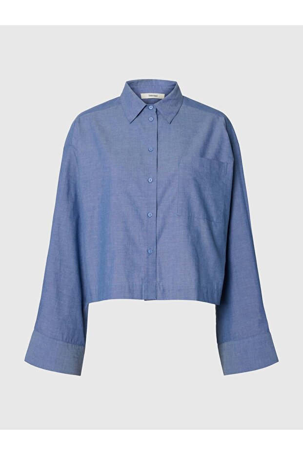Crop-Bluse Baumwoll - 2