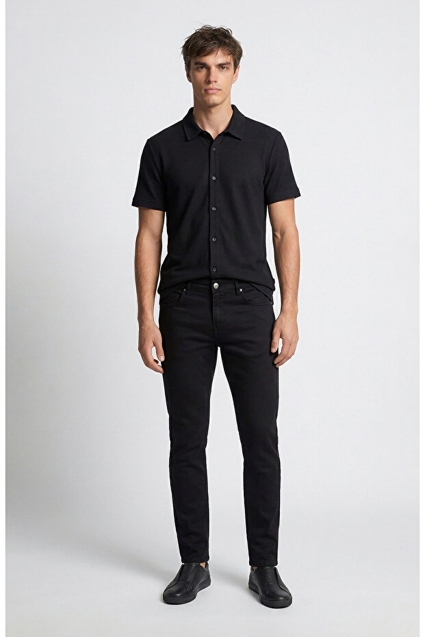 Siyah Casual Pantolon - 1