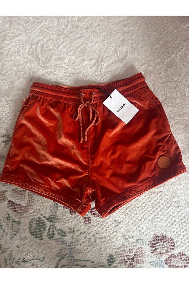 Case Del m Velvet Fabric Mesh Swim Shorts