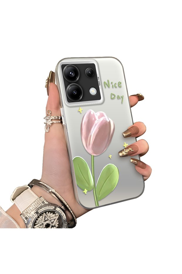 Poco X6 Compatible Protection Case Hard Back Cover Stretchy Silicone Edges Beautiful Printed
