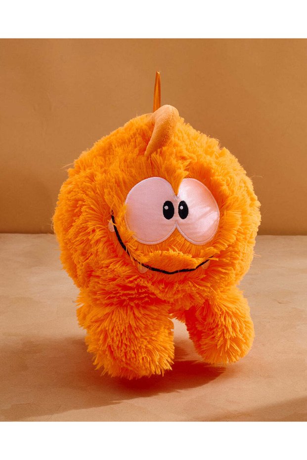 Orange Cuddles Neon Fuzz Buddy 23Cm