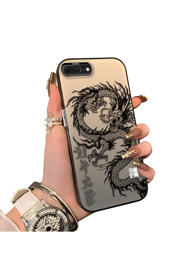 iPhone 7 Plus/8 Plus Compatible Hard Acrylic Back Silicone Edge Lens Protection Case