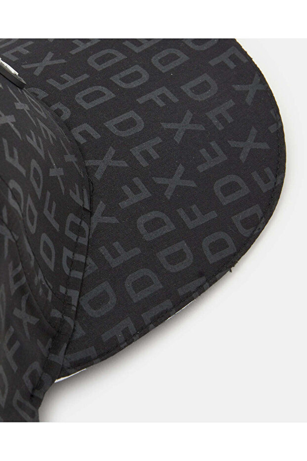 Men Black Printed Cap - 4