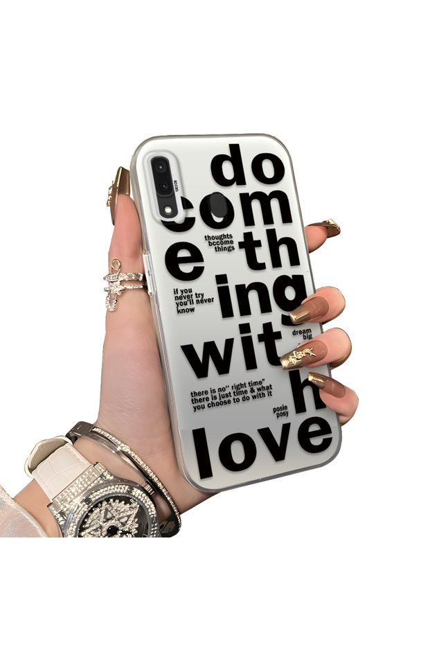 Samsung Galaxy A30/A20 Compatible Hard Acrylic Back Silicone Edge Lens Protection Stylish Print Case