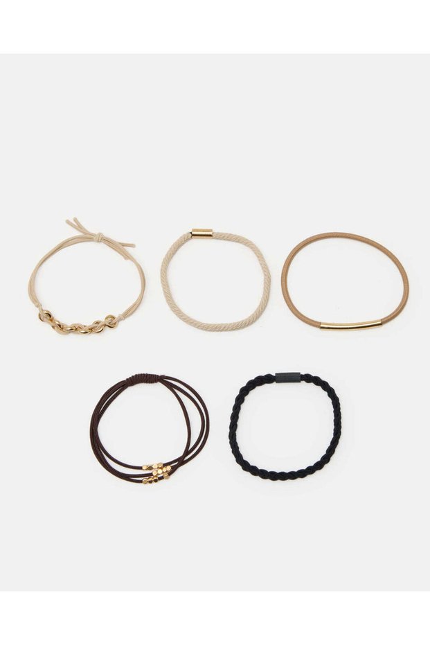 Assorted 5 Pack Hair Elastics
