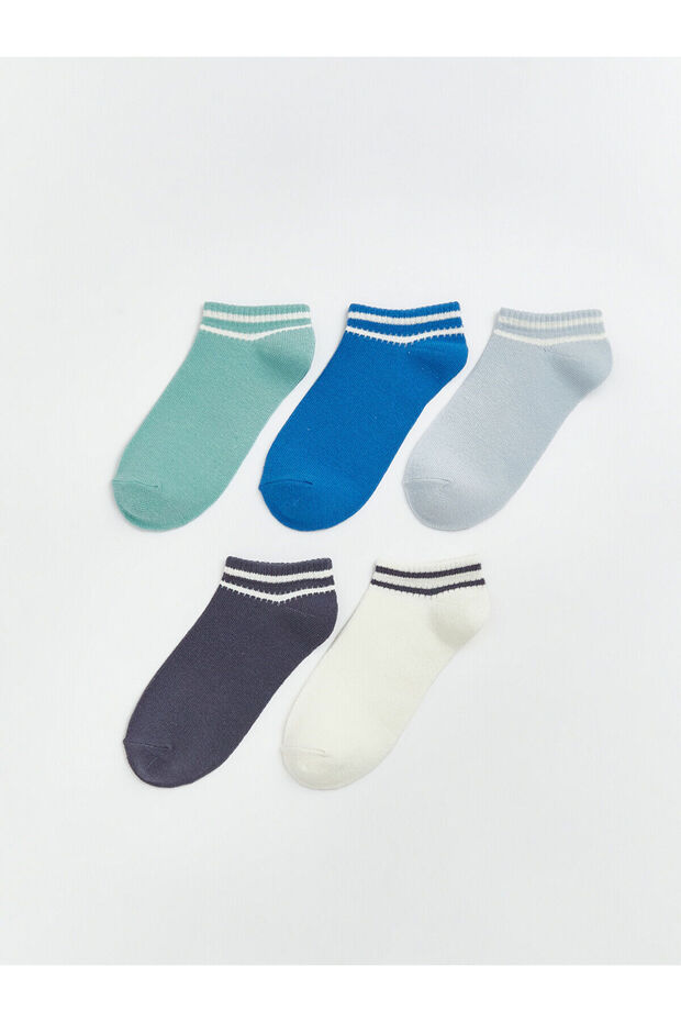 Two Mt Shop Quality Lcw Kids Mixed Striped 5-Pack Boys' Bootie Socks